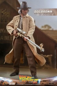 Doc Brown Back To The Zukunft III Movie Masterpiece 1/6 Action Figure by Hot Toys