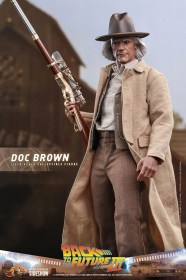 Doc Brown Back To The Zukunft III Movie Masterpiece 1/6 Action Figure by Hot Toys