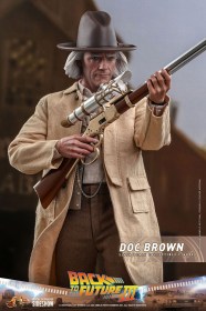 Doc Brown Back To The Zukunft III Movie Masterpiece 1/6 Action Figure by Hot Toys