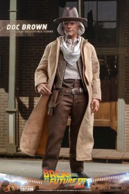 Doc Brown Back To The Zukunft III Movie Masterpiece 1/6 Action Figure by Hot Toys