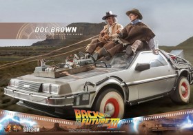 Doc Brown Back To The Zukunft III Movie Masterpiece 1/6 Action Figure by Hot Toys