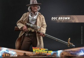 Doc Brown Back To The Zukunft III Movie Masterpiece 1/6 Action Figure by Hot Toys