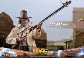 Doc Brown Back To The Zukunft III Movie Masterpiece 1/6 Action Figure by Hot Toys