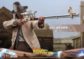 Doc Brown Back To The Zukunft III Movie Masterpiece 1/6 Action Figure by Hot Toys