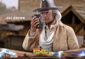 Doc Brown Back To The Zukunft III Movie Masterpiece 1/6 Action Figure by Hot Toys