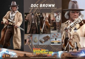 Doc Brown Back To The Zukunft III Movie Masterpiece 1/6 Action Figure by Hot Toys