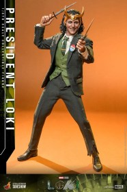 Loki 1/6 Action Figure President Loki by Hot Toys