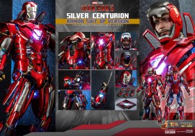 Silver Centurion (Armor Suit Up Version) Iron Man 3 Movie Masterpiece 1/6 Action Figure by Hot Toys