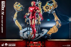 Iron Man Mark IV with Suit-Up Gantry Iron Man 2 1/4 Action Figure by Hot Toys