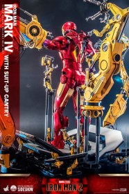 Iron Man Mark IV with Suit-Up Gantry Iron Man 2 1/4 Action Figure by Hot Toys