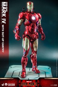 Iron Man Mark IV with Suit-Up Gantry Iron Man 2 1/4 Action Figure by Hot Toys