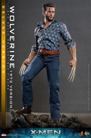 Wolverine (1973 Version) Deluxe Version X-Men Days of Future Past Movie Masterpiece 1/6 Action Figure by Hot Toys