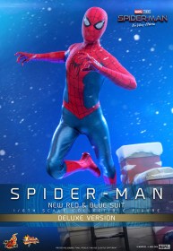 Spider-Man (New Red and Blue Suit) (Deluxe Version) Spider-Man No Way Home Movie Masterpiece 1/6 Action Figure by Hot Toys