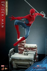 Spider-Man (New Red and Blue Suit) (Deluxe Version) Spider-Man No Way Home Movie Masterpiece 1/6 Action Figure by Hot Toys