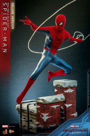 Spider-Man (New Red and Blue Suit) (Deluxe Version) Spider-Man No Way Home Movie Masterpiece 1/6 Action Figure by Hot Toys