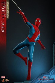 Spider-Man (New Red and Blue Suit) (Deluxe Version) Spider-Man No Way Home Movie Masterpiece 1/6 Action Figure by Hot Toys