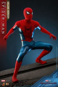 Spider-Man (New Red and Blue Suit) (Deluxe Version) Spider-Man No Way Home Movie Masterpiece 1/6 Action Figure by Hot Toys