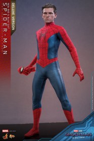 Spider-Man (New Red and Blue Suit) (Deluxe Version) Spider-Man No Way Home Movie Masterpiece 1/6 Action Figure by Hot Toys