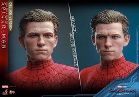 Spider-Man (New Red and Blue Suit) (Deluxe Version) Spider-Man No Way Home Movie Masterpiece 1/6 Action Figure by Hot Toys