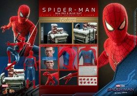 Spider-Man (New Red and Blue Suit) (Deluxe Version) Spider-Man No Way Home Movie Masterpiece 1/6 Action Figure by Hot Toys