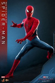 Spider-Man (New Red and Blue Suit) Spider-Man No Way Home Movie Masterpiece 1/6 Action Figure by Hot Toys