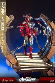 Iron Man Mark VI (2.0) with Suit-Up Gantry Marvel's The Avengers Movie Masterpiece Diecast 1/6 Action Figure by Hot Toys