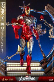 Iron Man Mark VI (2.0) with Suit-Up Gantry Marvel's The Avengers Movie Masterpiece Diecast 1/6 Action Figure by Hot Toys