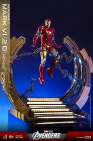 Iron Man Mark VI (2.0) with Suit-Up Gantry Marvel's The Avengers Movie Masterpiece Diecast 1/6 Action Figure by Hot Toys