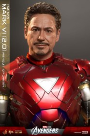 Iron Man Mark VI (2.0) with Suit-Up Gantry Marvel's The Avengers Movie Masterpiece Diecast 1/6 Action Figure by Hot Toys