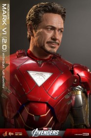 Iron Man Mark VI (2.0) with Suit-Up Gantry Marvel's The Avengers Movie Masterpiece Diecast 1/6 Action Figure by Hot Toys