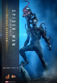 Spider-Man (Black Suit) Deluxe Version Spider-Man 3 Movie Masterpiece 1/6 Action Figure by Hot Toys