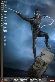 Spider-Man (Black Suit) Deluxe Version Spider-Man 3 Movie Masterpiece 1/6 Action Figure by Hot Toys