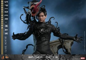 Spider-Man (Black Suit) Deluxe Version Spider-Man 3 Movie Masterpiece 1/6 Action Figure by Hot Toys