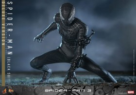 Spider-Man (Black Suit) Deluxe Version Spider-Man 3 Movie Masterpiece 1/6 Action Figure by Hot Toys