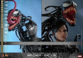 Spider-Man (Black Suit) Deluxe Version Spider-Man 3 Movie Masterpiece 1/6 Action Figure by Hot Toys