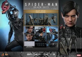 Spider-Man (Black Suit) Deluxe Version Spider-Man 3 Movie Masterpiece 1/6 Action Figure by Hot Toys