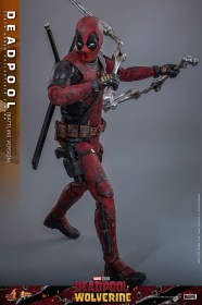 Deadpool (Battling Version) Deadpool & Wolverine Movie Masterpiece 1/6 Action Figure by Hot Toys