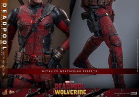 Deadpool (Battling Version) Deadpool & Wolverine Movie Masterpiece 1/6 Action Figure by Hot Toys
