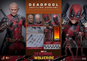 Deadpool (Battling Version) Deadpool & Wolverine Movie Masterpiece 1/6 Action Figure by Hot Toys