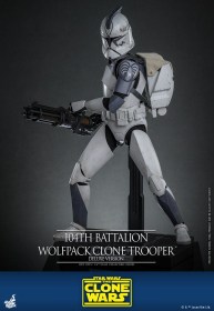 104th Battalion Wolfpack Clone Trooper Deluxe Version Star Wars The Clone Wars 1/6 Action Figure by Hot Toys