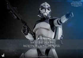 104th Battalion Wolfpack Clone Trooper Star Wars The Clone Wars 1/6 Action Figure by Hot Toys