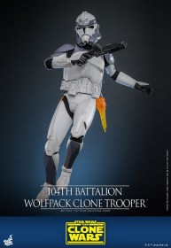 104th Battalion Wolfpack Clone Trooper Star Wars The Clone Wars 1/6 Action Figure by Hot Toys