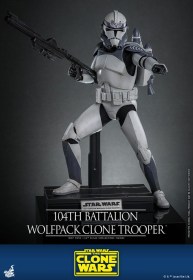 104th Battalion Wolfpack Clone Trooper Star Wars The Clone Wars 1/6 Action Figure by Hot Toys