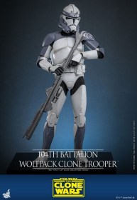 104th Battalion Wolfpack Clone Trooper Star Wars The Clone Wars 1/6 Action Figure by Hot Toys