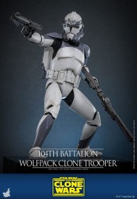 104th Battalion Wolfpack Clone Trooper Star Wars The Clone Wars 1/6 Action Figure by Hot Toys