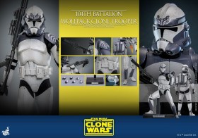 104th Battalion Wolfpack Clone Trooper Star Wars The Clone Wars 1/6 Action Figure by Hot Toys