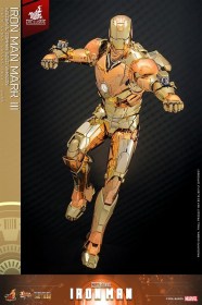 Iron Man Mark III (Golden & Copper Gold Version) Exclusive Diecast 1/6 Action Figure by Hot Toys