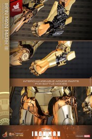 Iron Man Mark III (Golden & Copper Gold Version) Exclusive Diecast 1/6 Action Figure by Hot Toys