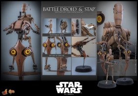 Battle Droid & STAP Star Wars The Phantom Menace 1/6 Action Figure Set by Hot Toys