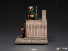 Boba Fett on Throne Star Wars The Mandalorian Deluxe Art 1/10 Scale Statue by Iron Studios